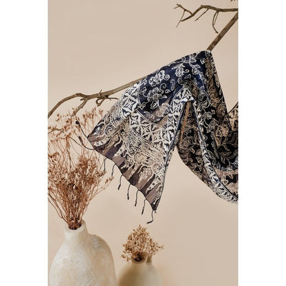 Syal Batik Sutra Blue 01