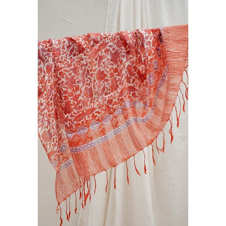 Selendang Batik Sutra Orange 02