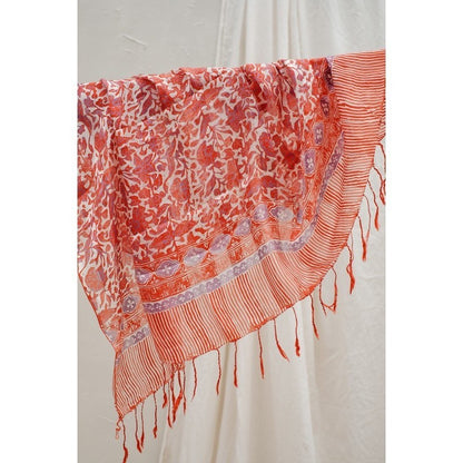 Selendang Batik Sutra Orange 02