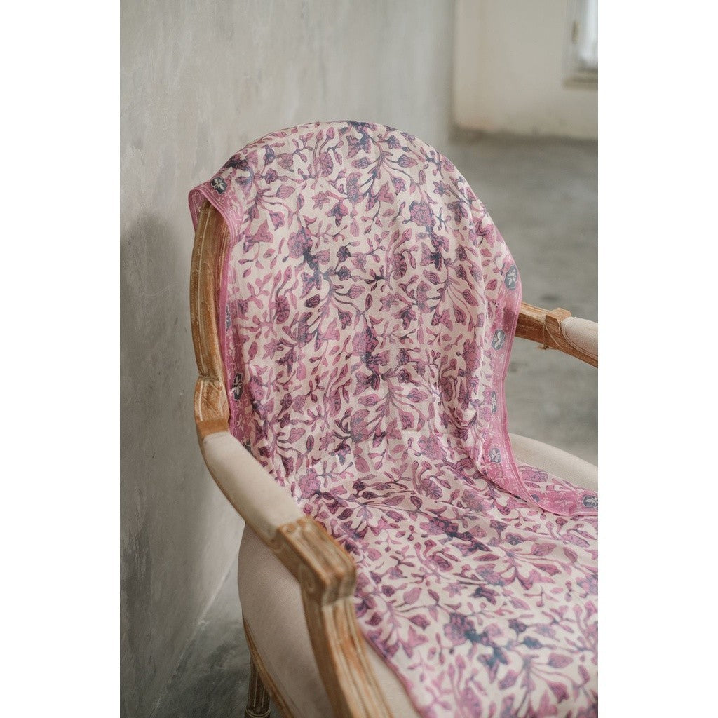 Syal Batik Sutra Pink 03