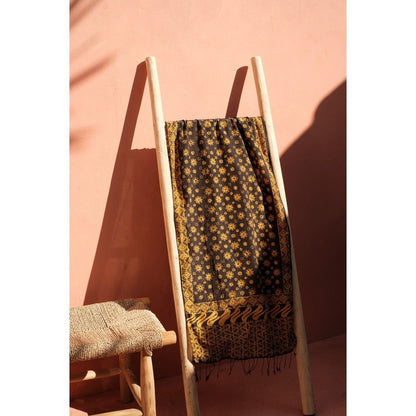 Scarf Batik Melati - Grey Gold