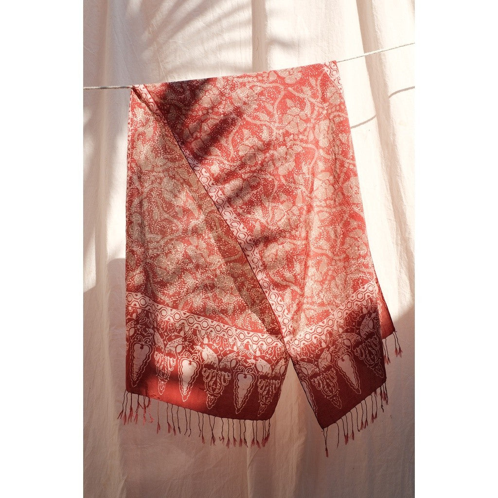 Scarf Batik Ganggang Kombinasi - Pink
