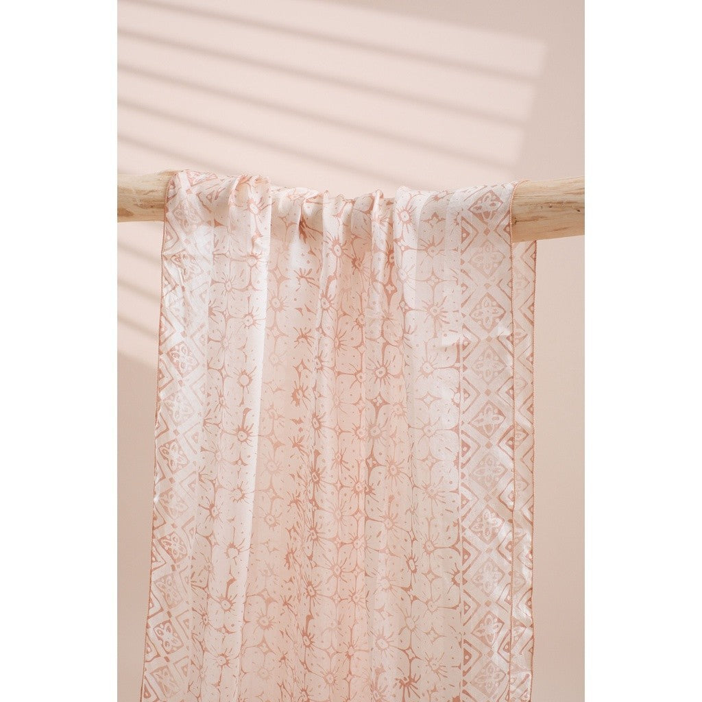Syal Batik Sutra Cream Kawung
