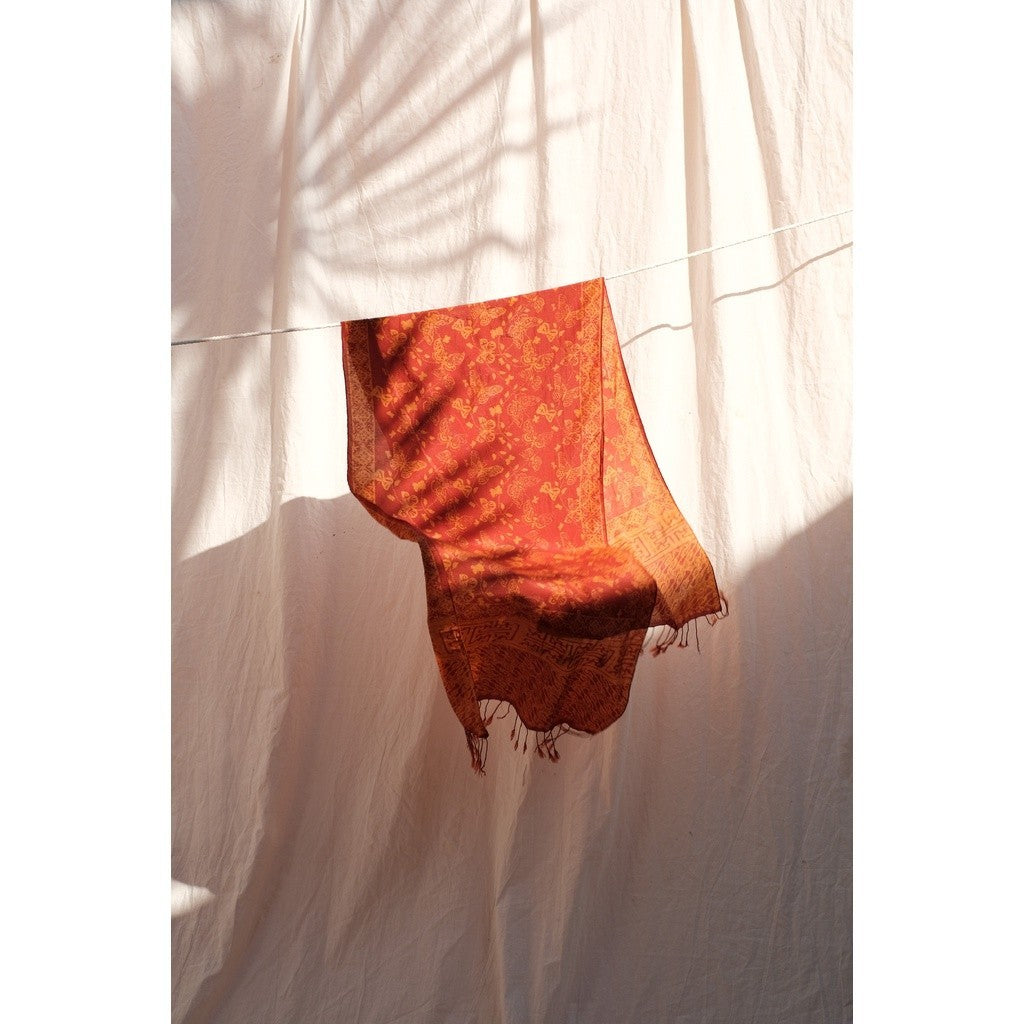 Scarf Batik Kupu - Orange