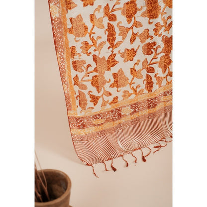 Syal Batik Sutra Brown 01