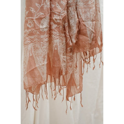Selendang Batik Sutra Cream 04