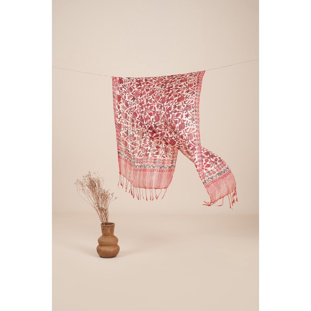 Syal Batik Sutra Pink 01