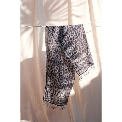 Scarf Batik Ganggang - Greyish Blue