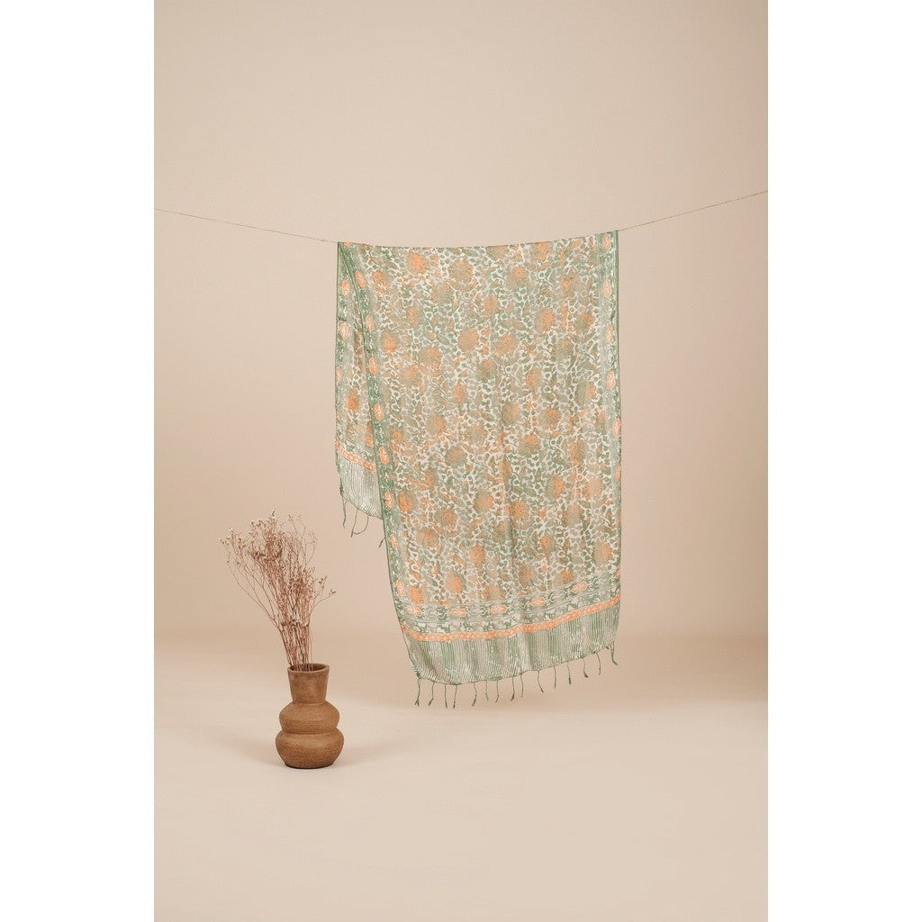 Syal Batik Sutra Green 03