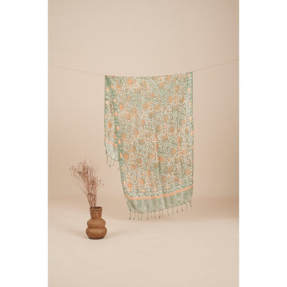 Syal Batik Sutra Green 03