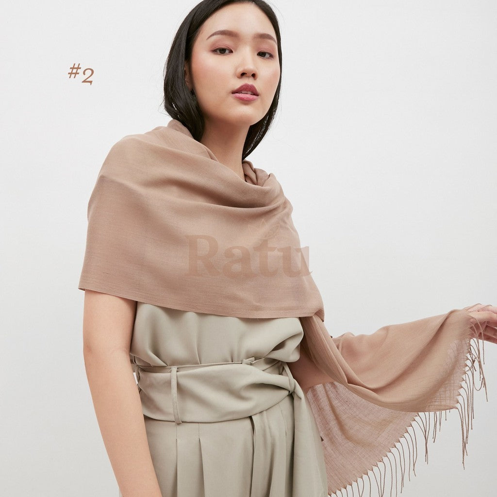Plain Pashmina Cashmere 02