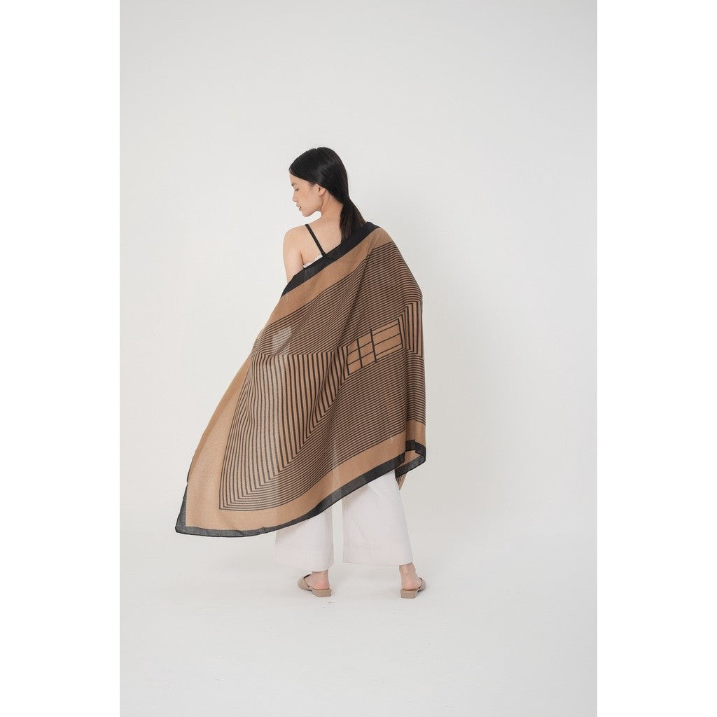 (DEFECT SALE) Muthia Brown Shawl