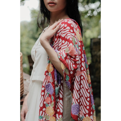 Selendang Batik Encim Red