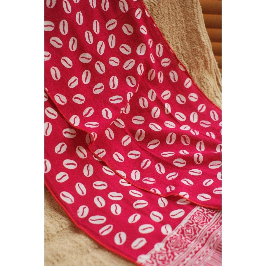 Scarf Batik Biji Kopi Red