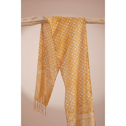 Scarf Batik TCK Kawung 3 Yellow