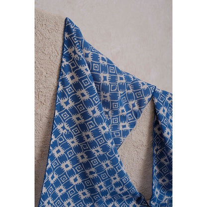 Scarf Batik TCB Kawung 4 Blue