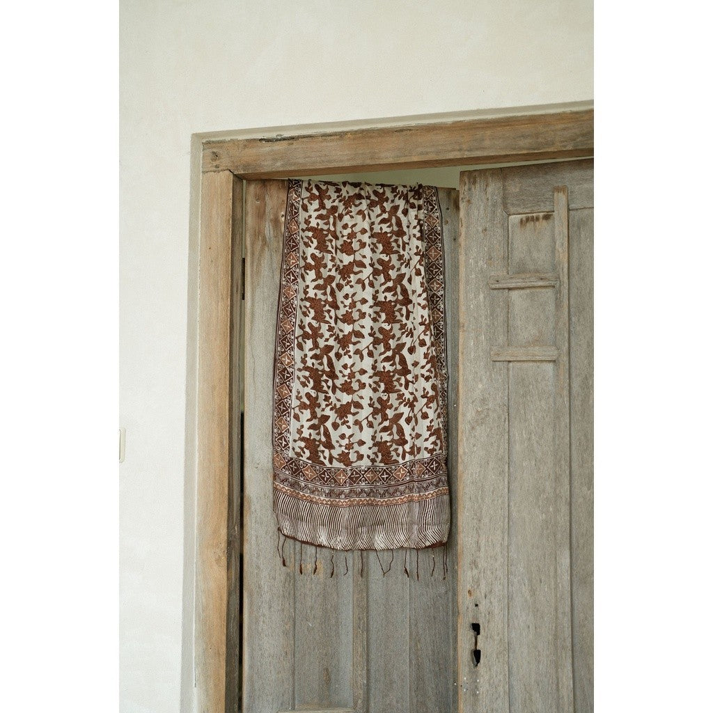 Syal Batik Sutra Brown 07