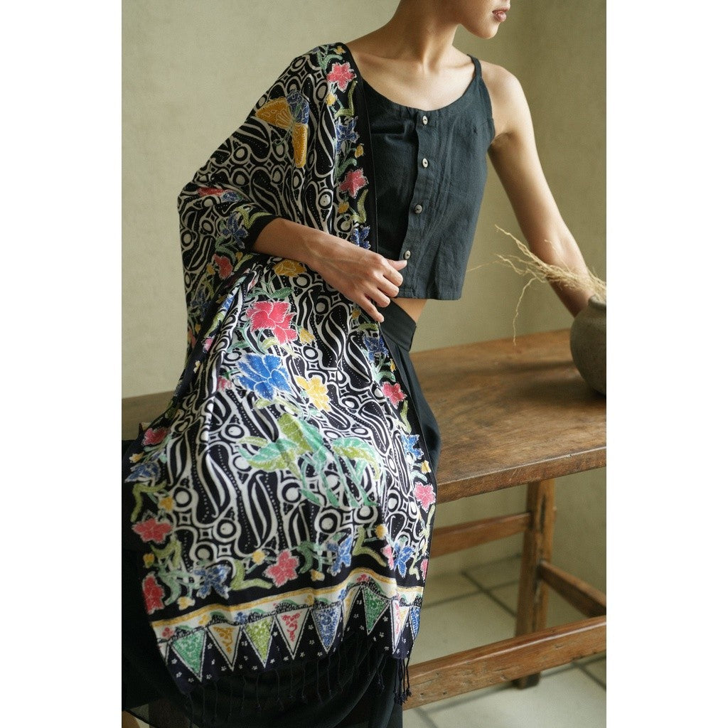 Selendang Batik Encim Parang 2 Black