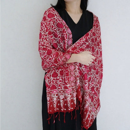 Syal Batik Sutra Pink 11