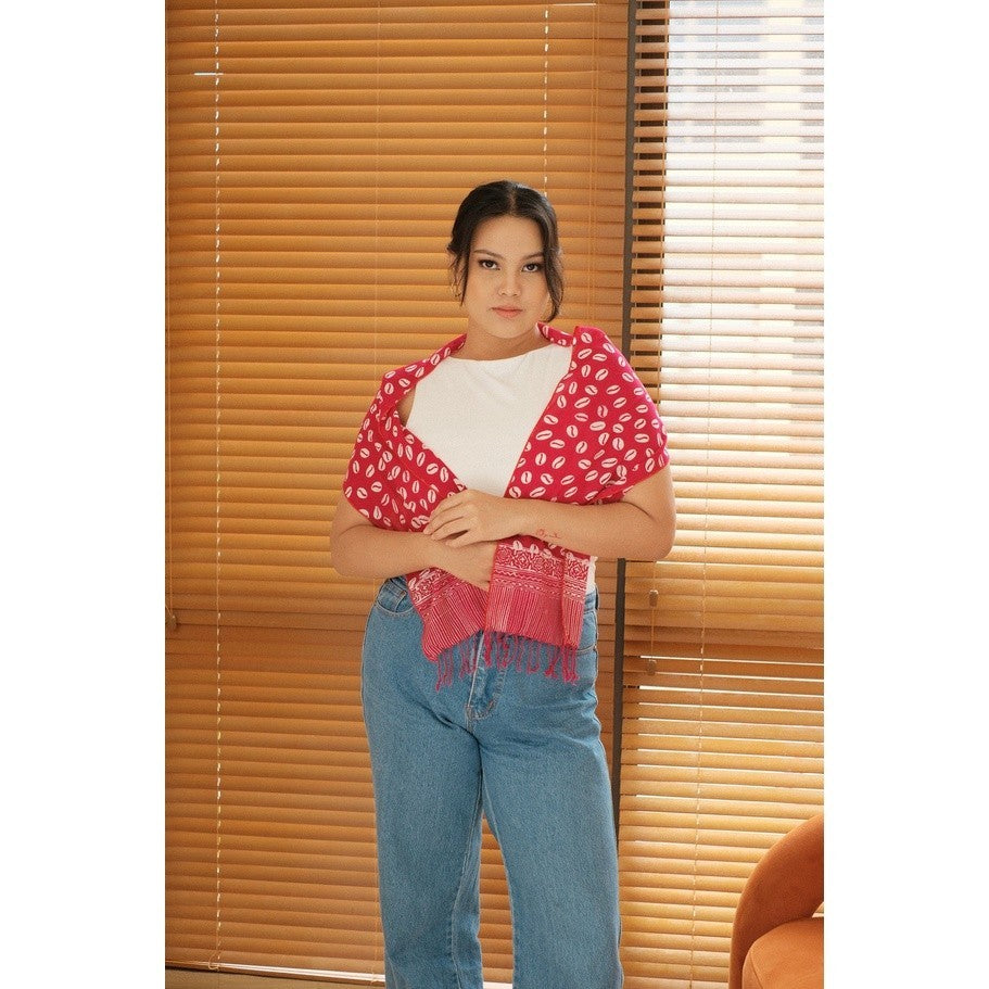 Scarf Batik Biji Kopi Red