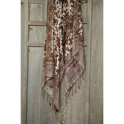 Syal Batik Sutra Brown 07