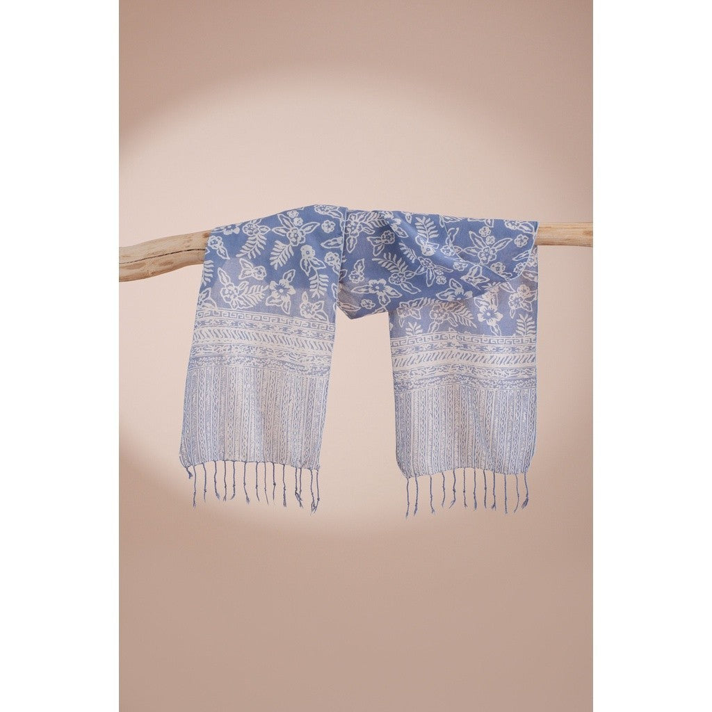 Scarf Batik TCGR Daun 2 Grey