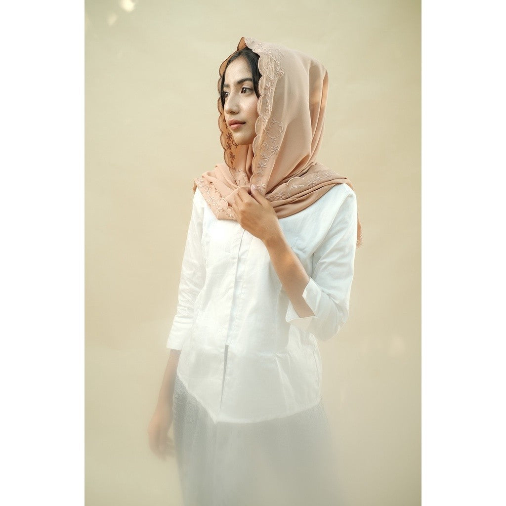 Embroidery Hijab Shawl - Flora - Milo