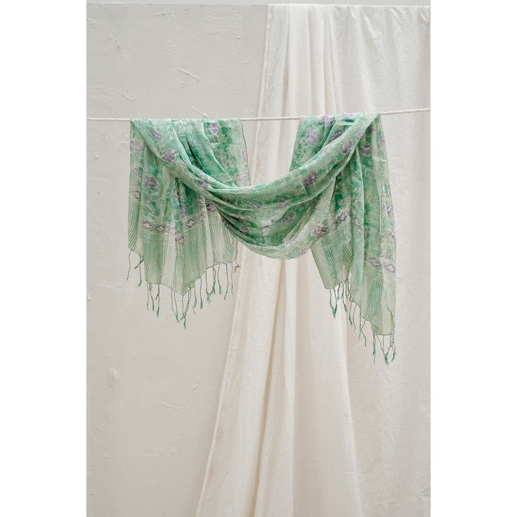 Selendang Batik Sutra Green 06