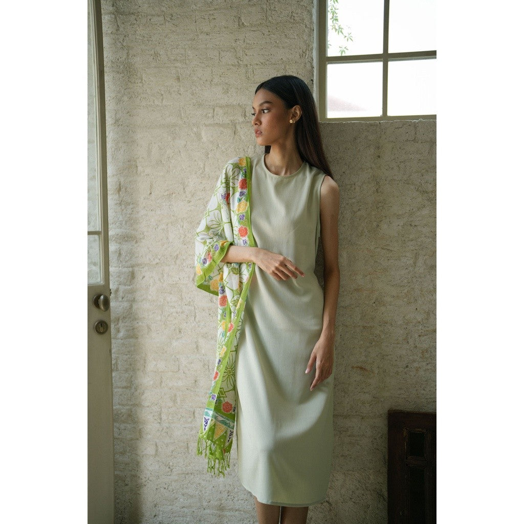 Selendang Batik Encim Kawung Green