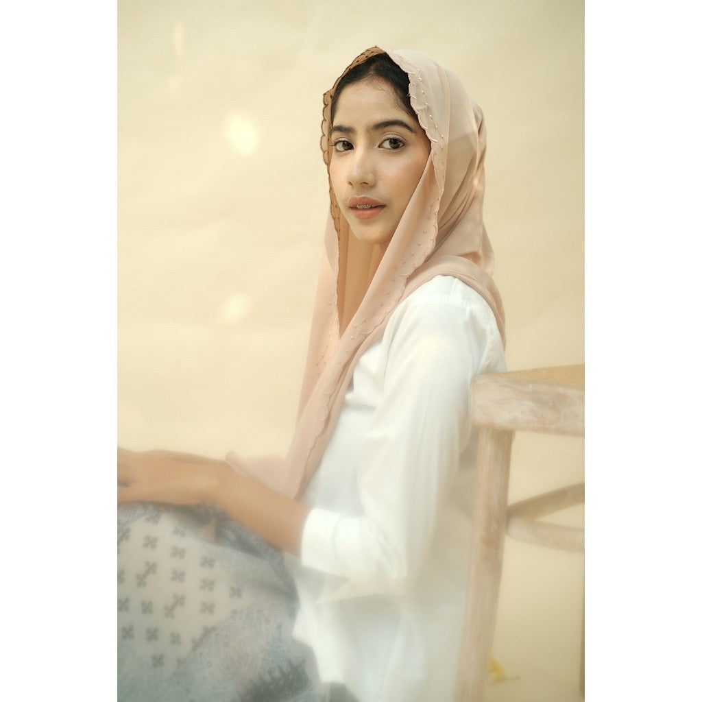 Embroidery Hijab Shawl - Malek - Milo