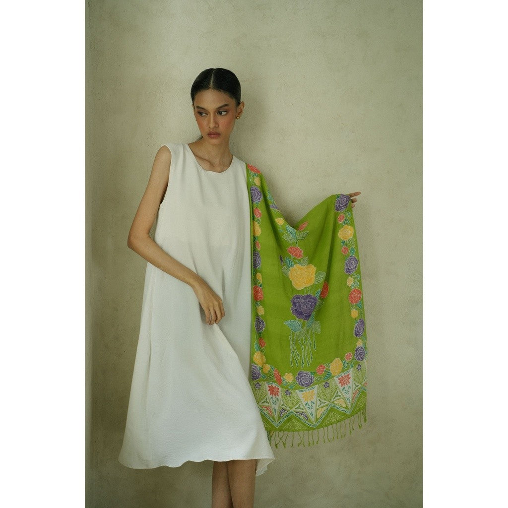 Selendang Batik Encim Plain Green