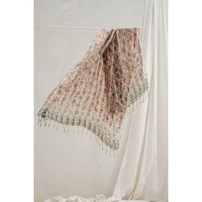 Selendang Batik Sutra Brown 01