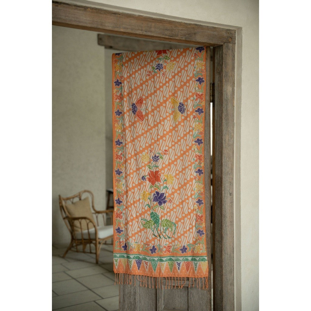Selendang Batik Encim Parang 2 Peach
