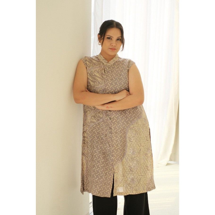 Talitha Tunik in Grey - Dress Outer Batik