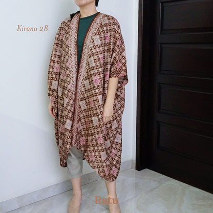 Outer Batik Cap/Luaran Baju Panjang Wanita/Kaftan Modern/Oversize-28