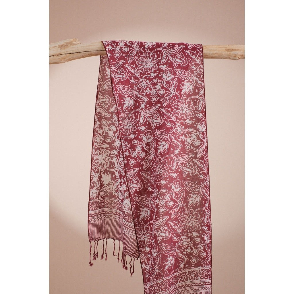 Scarf Batik N2 Maroon Red