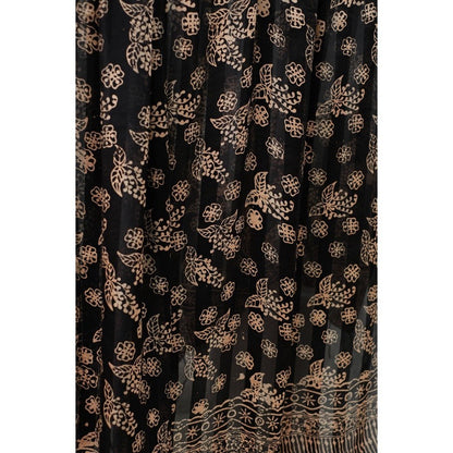 Selendang Batik Sutra Black 01