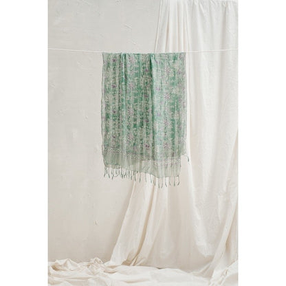 Selendang Batik Sutra Green 05