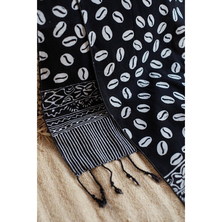 Scarf Batik Biji Kopi Black