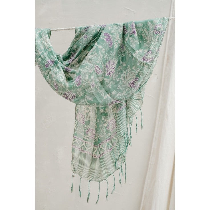 Selendang Batik Sutra Green 05