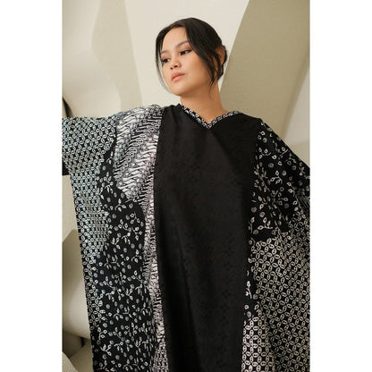 Kaiyana Kaftan Batik Dress - Black