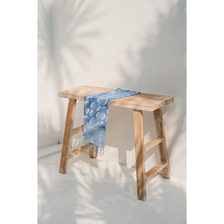 Scarf Batik TCB Daun Blue