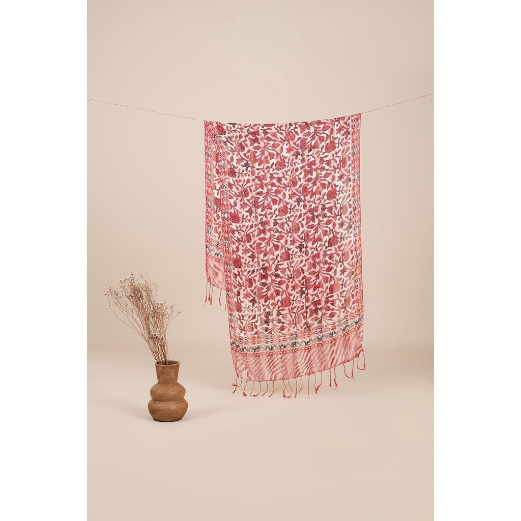 Syal Batik Sutra Pink 01