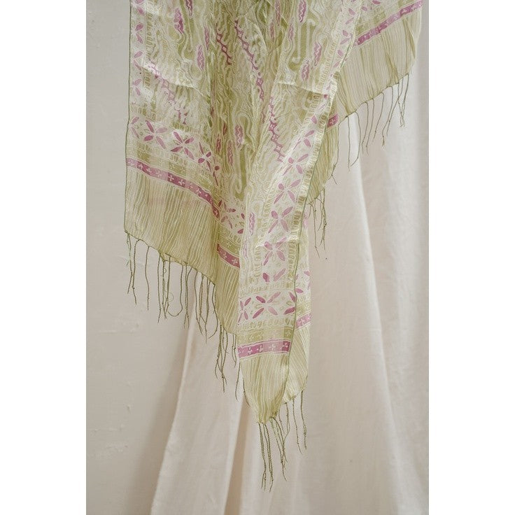 Selendang Batik Sutra Green 03