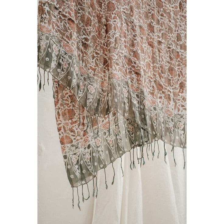 Selendang Batik Sutra Brown 01