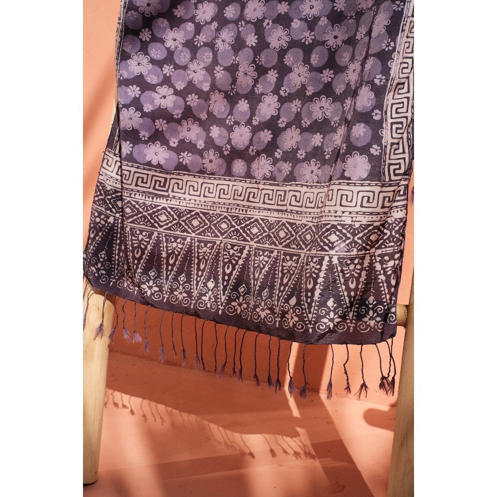 Scarf Batik Dot Melati - Purple