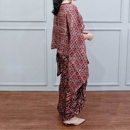 Rani Set 02-Dress Batik Setelan Atasan dan Rok Tali Ikat/Kebaya Modern