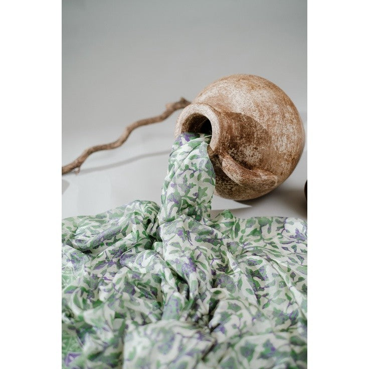 Selendang Batik Sutra Green 01