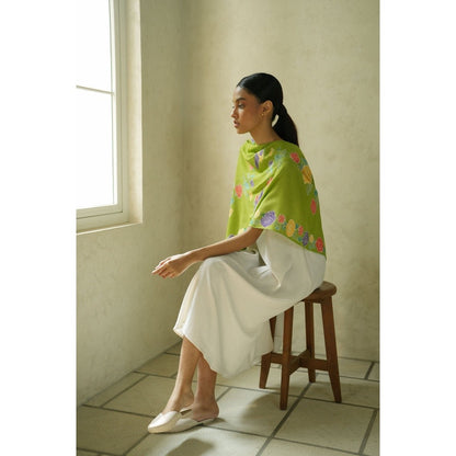 Selendang Batik Encim Plain Green