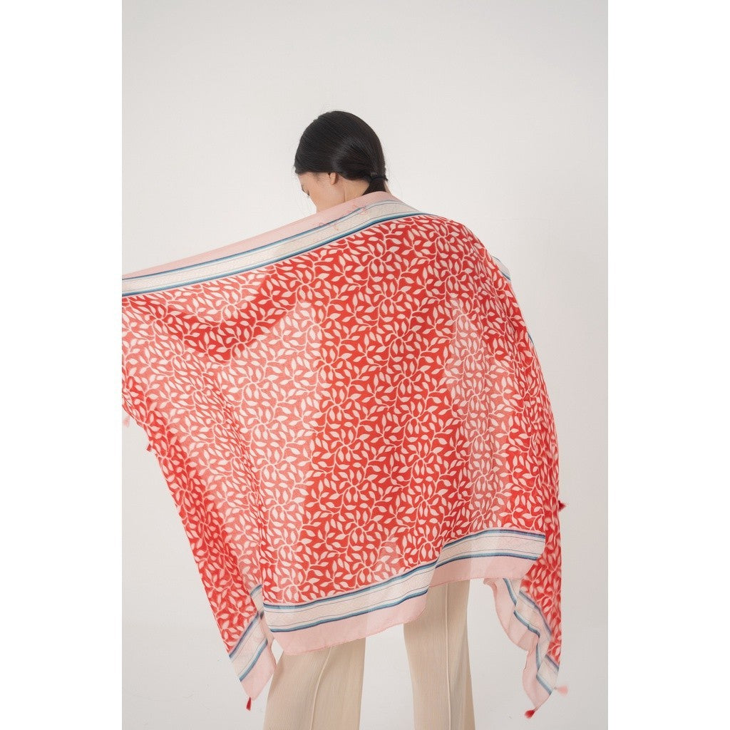 (DEFECT SALE) Salma Red Shawl